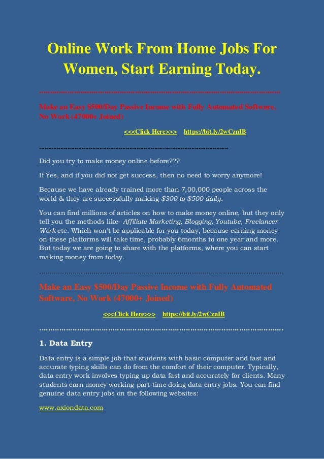 How To Make Easy Money In One Day How To Make Money Online - 